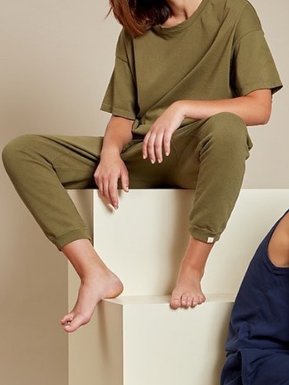 Tkees Core Terry Jogger in Olive